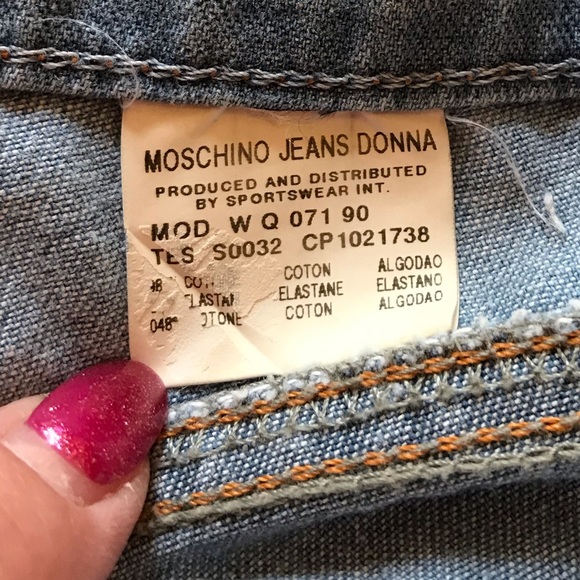 NWOT Moschino peace symbol light blue Size 31 x 28 - Picture 4 of 11